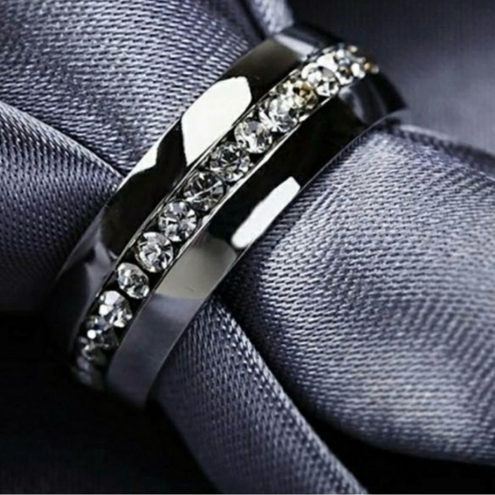 Cubic Zirconia Stainless Steel Ring